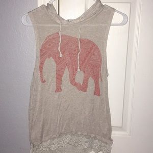 Sleeveless Tank Top with Hood